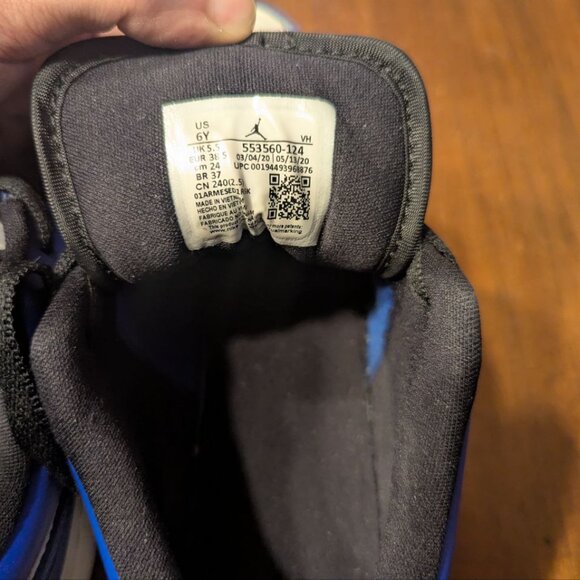 Nike Air Jordan 1 Low Blue White Game Royal US 6Y - Picture 2 of 10